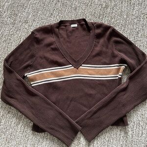 GARAGE BROWN SWEATER TOP - Size XL